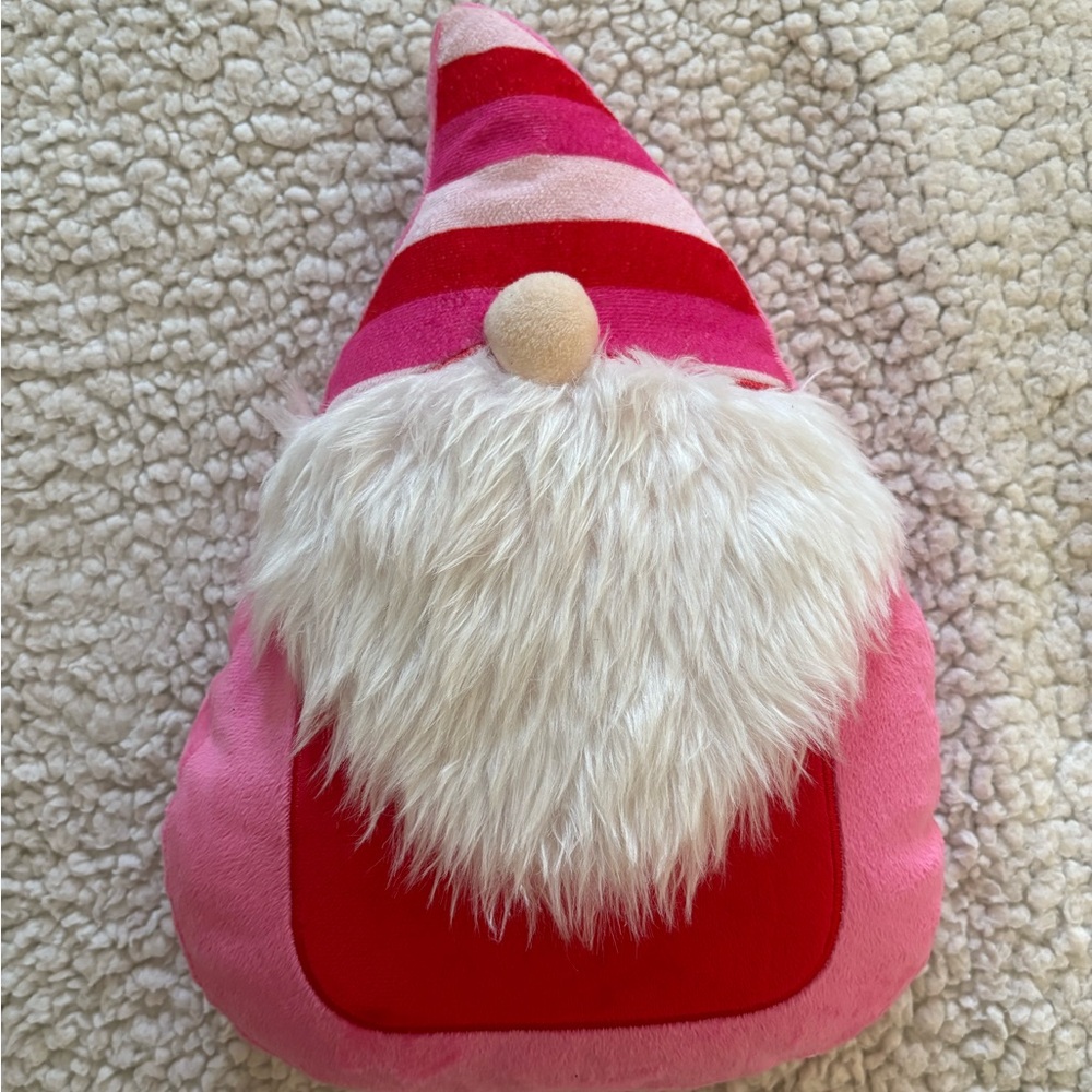🍒4/$15 Pink and Red Gnome Plush Pillow